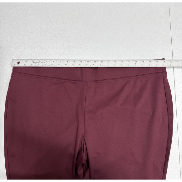 Isaac Mizrahi Live! Women's Pants Stretch Knit Stirrup Spiced Wine 2XP Petite - Picture 7 of 13